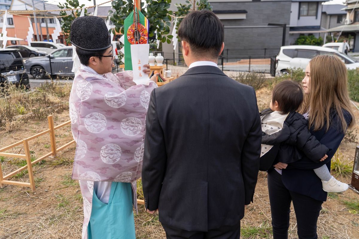 「福岡市東区唐原01」注文住宅現場リポート①【地鎮祭】