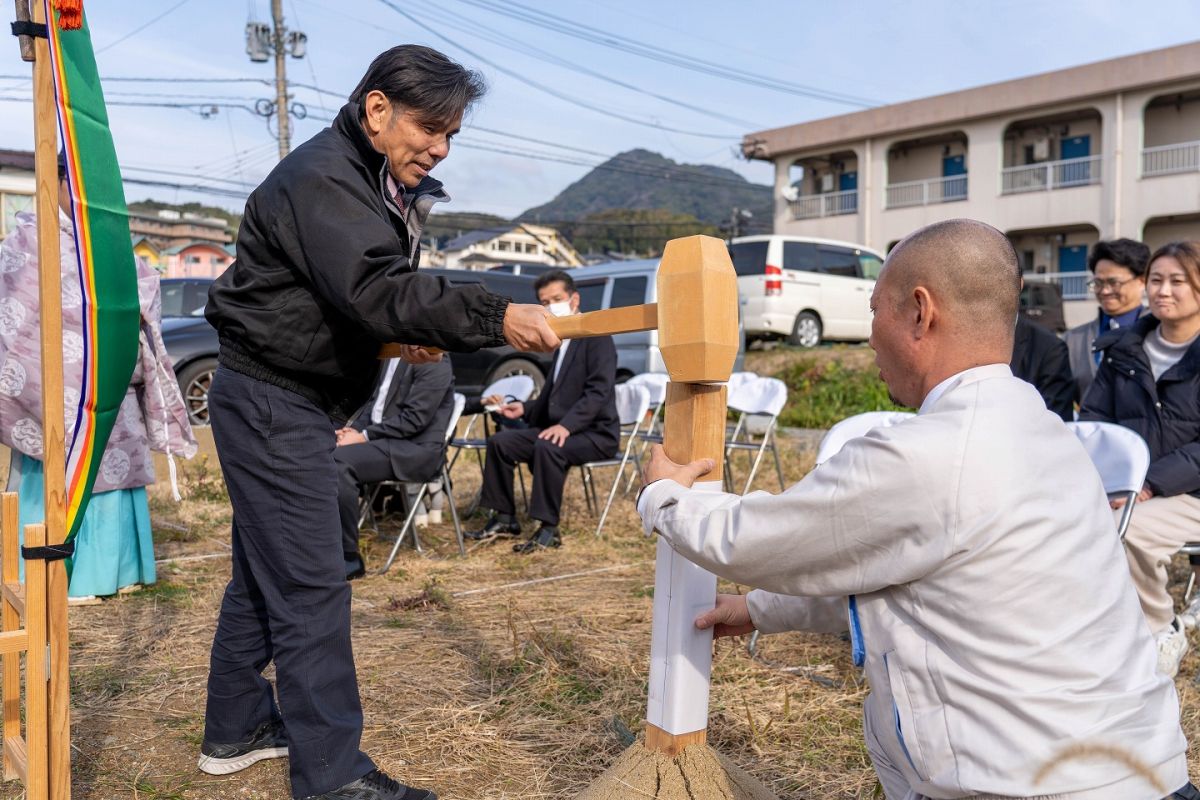 「福岡市東区唐原01」注文住宅現場リポート①【地鎮祭】