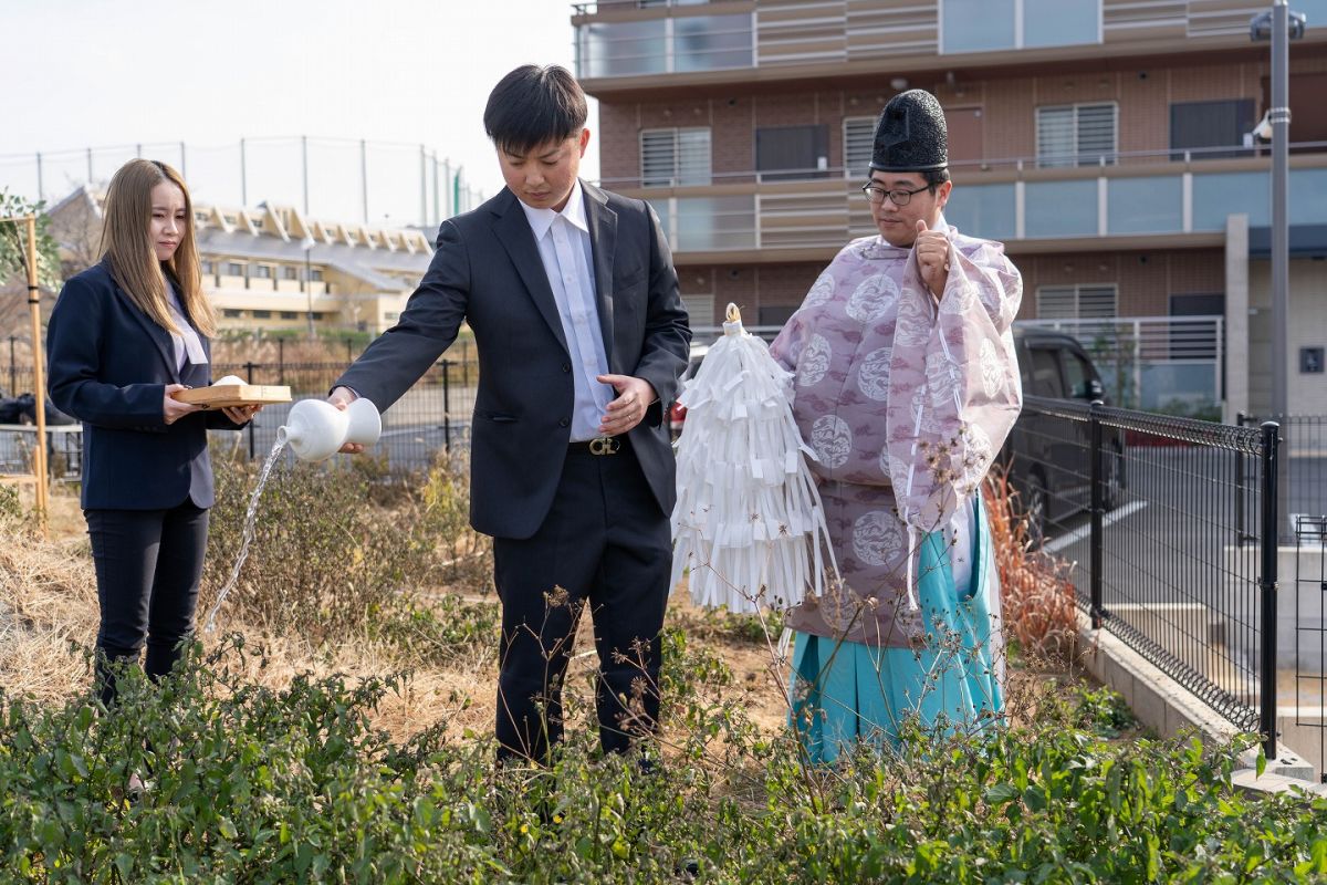 「福岡市東区唐原01」注文住宅現場リポート①【地鎮祭】