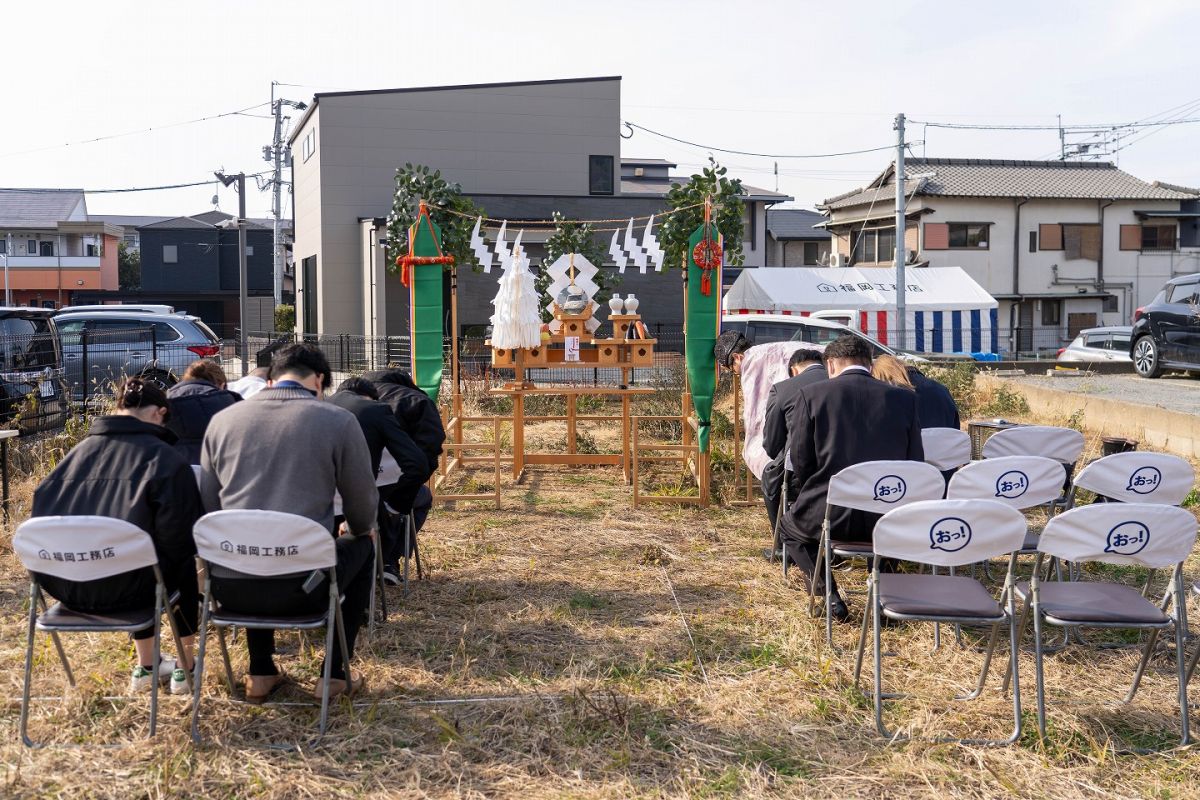 「福岡市東区唐原01」注文住宅現場リポート①【地鎮祭】