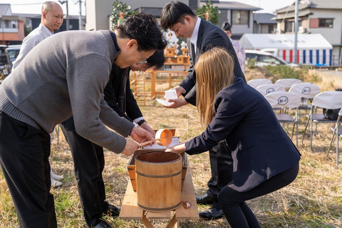 「福岡市東区唐原01」注文住宅現場リポート①【地鎮祭】