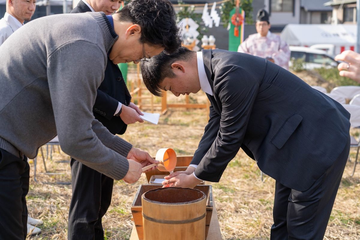 「福岡市東区唐原01」注文住宅現場リポート①【地鎮祭】