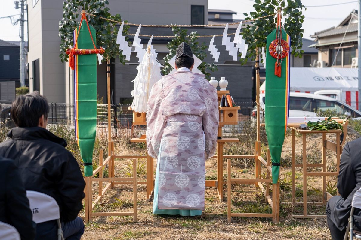 「福岡市東区唐原01」注文住宅現場リポート①【地鎮祭】