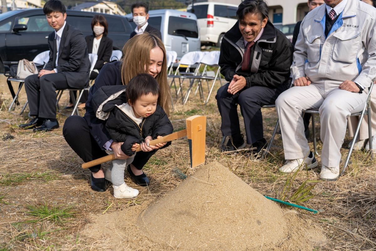 「福岡市東区唐原01」注文住宅現場リポート①【地鎮祭】