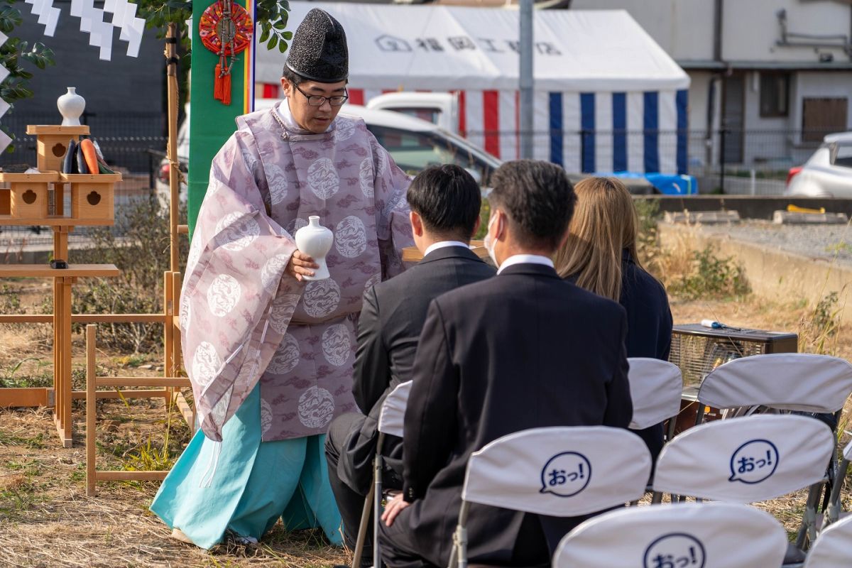 「福岡市東区唐原01」注文住宅現場リポート①【地鎮祭】