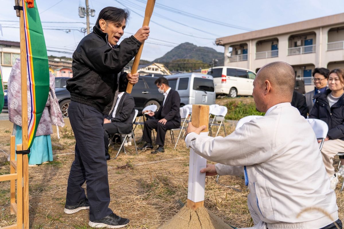 「福岡市東区唐原01」注文住宅現場リポート①【地鎮祭】