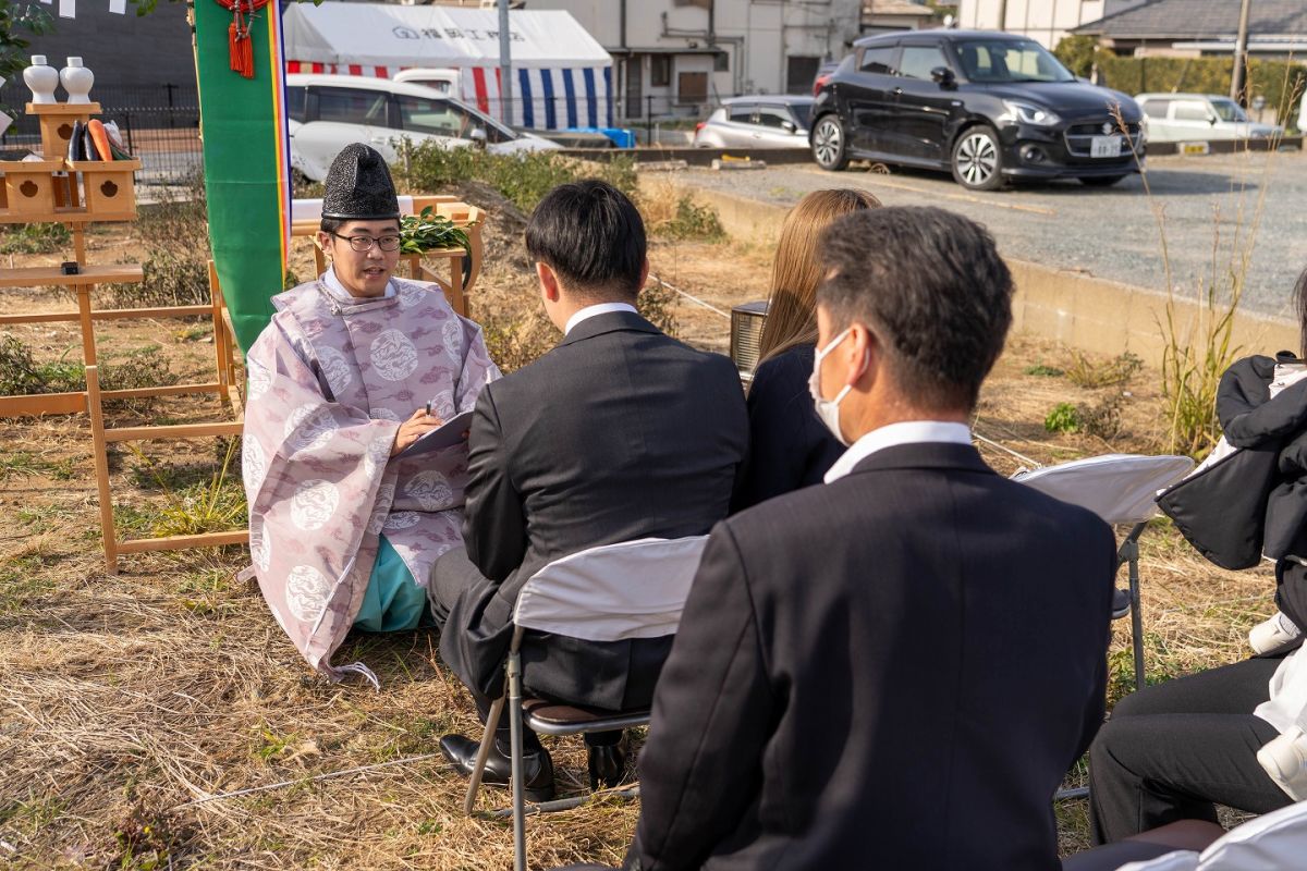 「福岡市東区唐原01」注文住宅現場リポート①【地鎮祭】