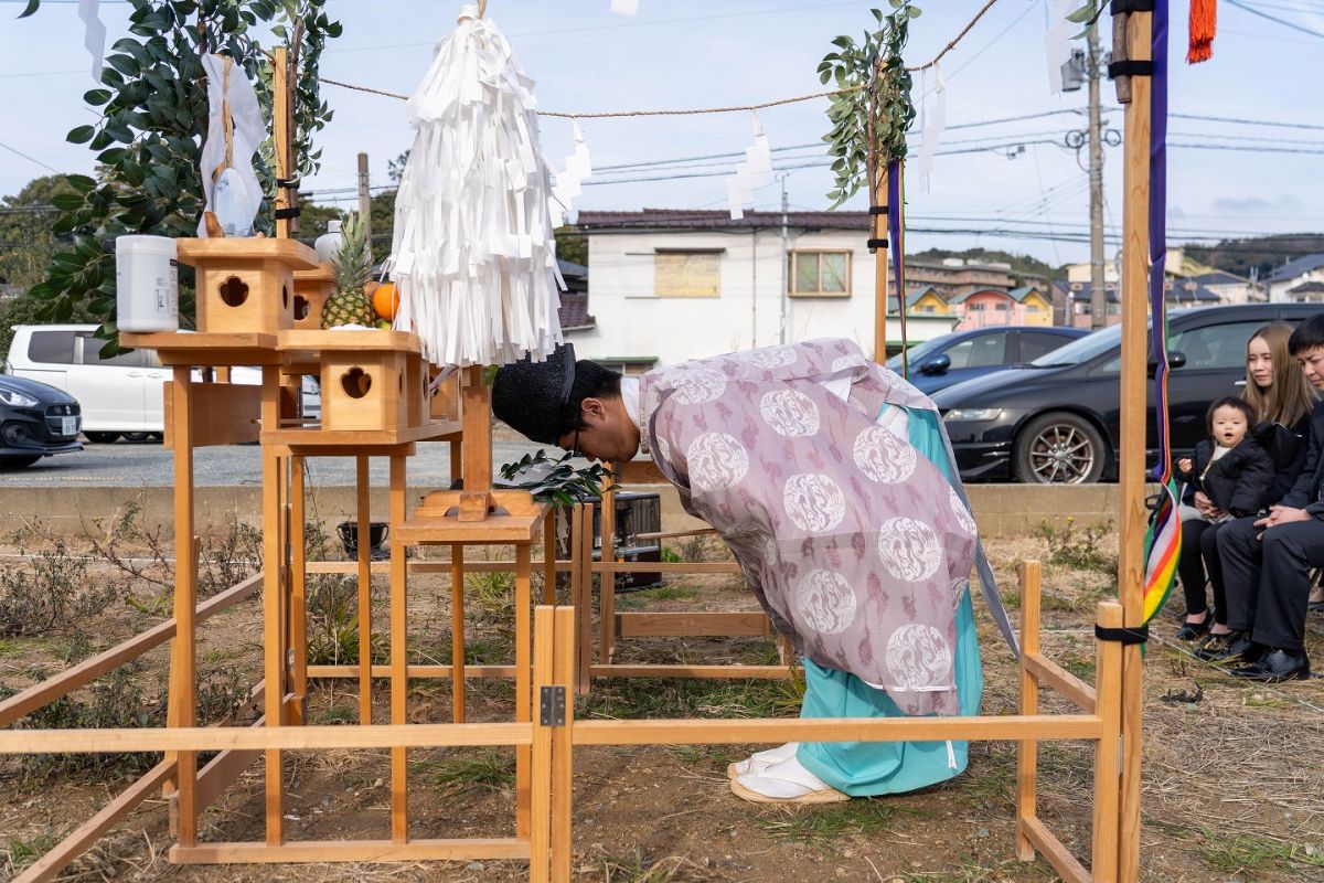 「福岡市東区唐原01」注文住宅現場リポート①【地鎮祭】