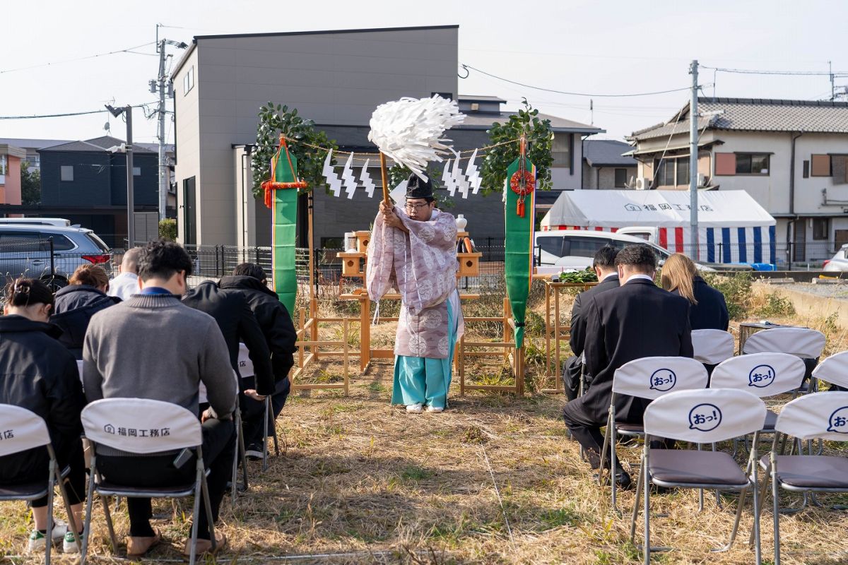 「福岡市東区唐原01」注文住宅現場リポート①【地鎮祭】