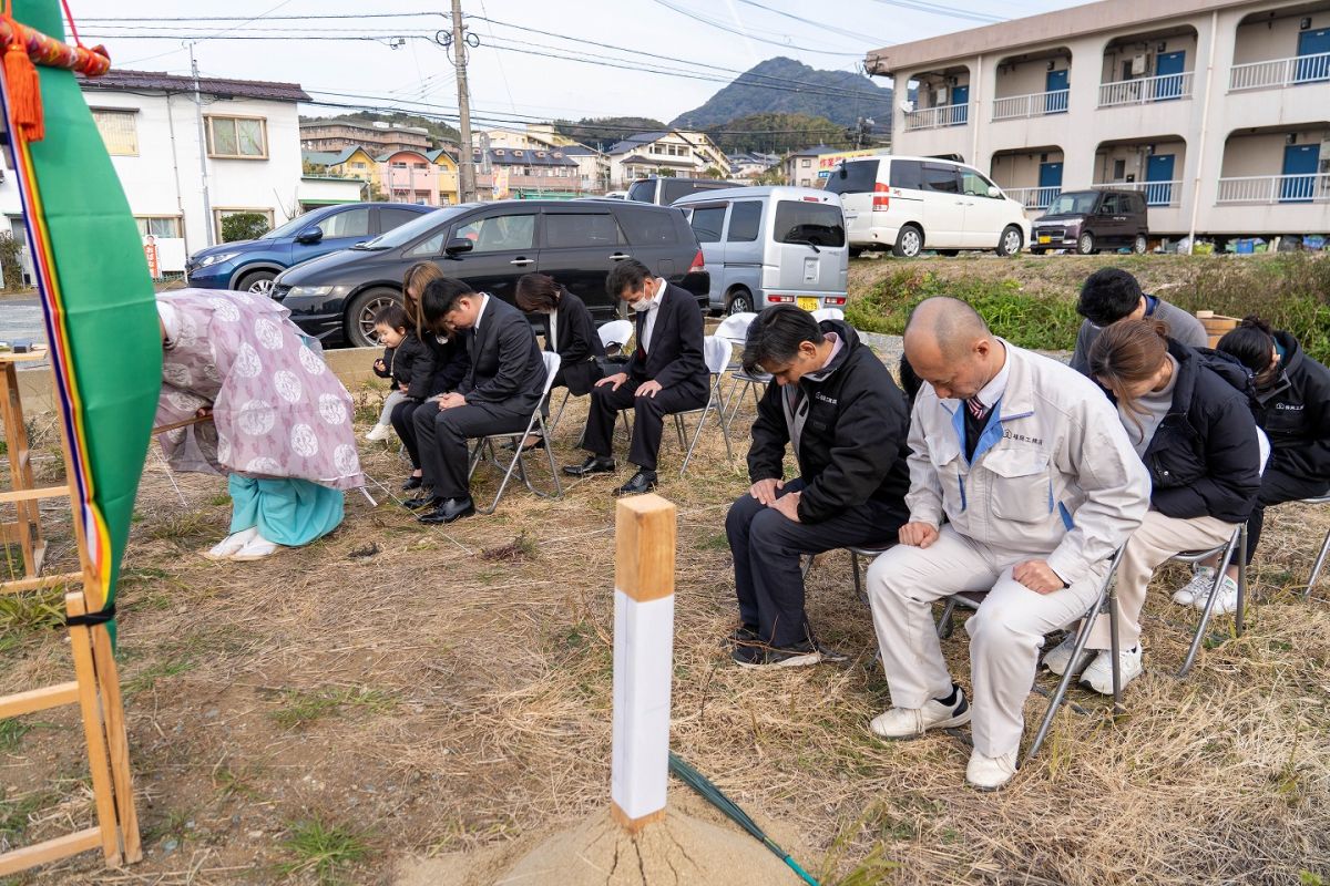 「福岡市東区唐原01」注文住宅現場リポート①【地鎮祭】