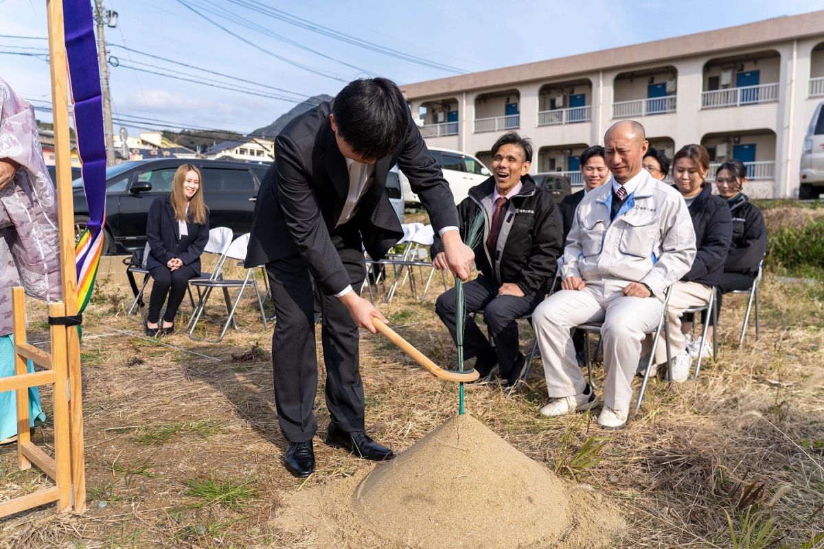 「福岡市東区唐原01」注文住宅現場リポート①【地鎮祭】