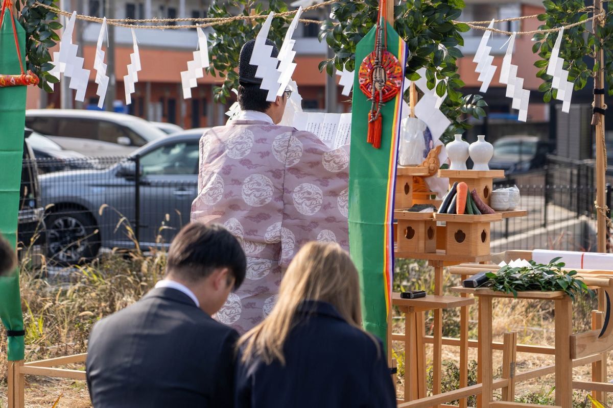 「福岡市東区唐原01」注文住宅現場リポート①【地鎮祭】