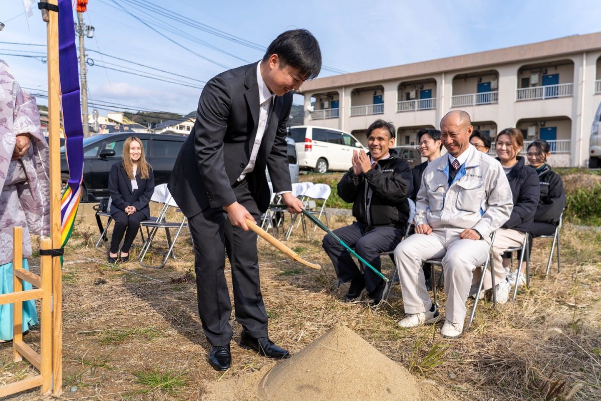 「福岡市東区唐原01」注文住宅現場リポート①【地鎮祭】