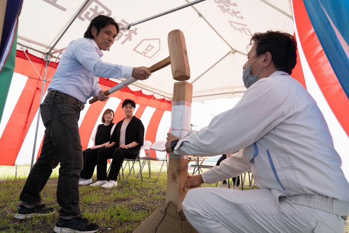 「遠賀郡水巻町02」注文住宅現場リポート①【地鎮祭】