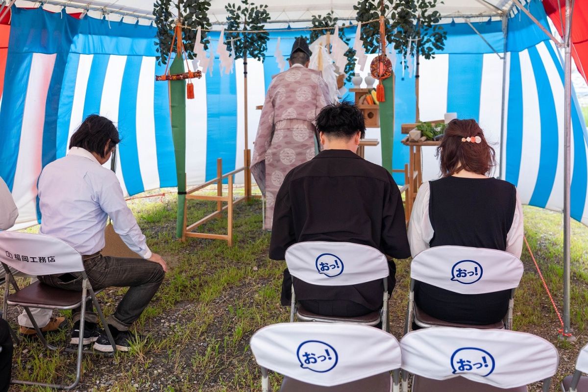 「遠賀郡水巻町02」注文住宅現場リポート①【地鎮祭】