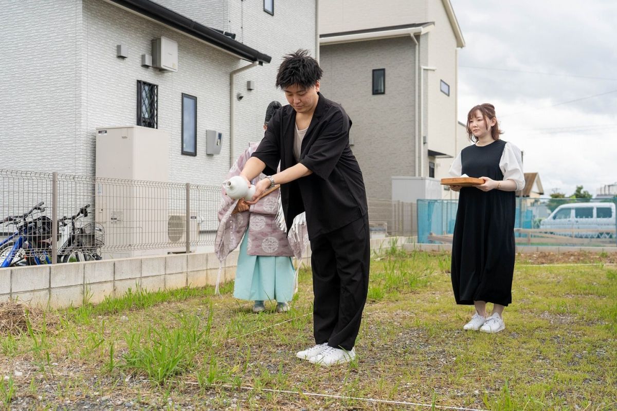 「遠賀郡水巻町02」注文住宅現場リポート①【地鎮祭】