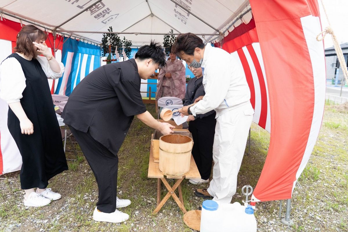 「遠賀郡水巻町02」注文住宅現場リポート①【地鎮祭】