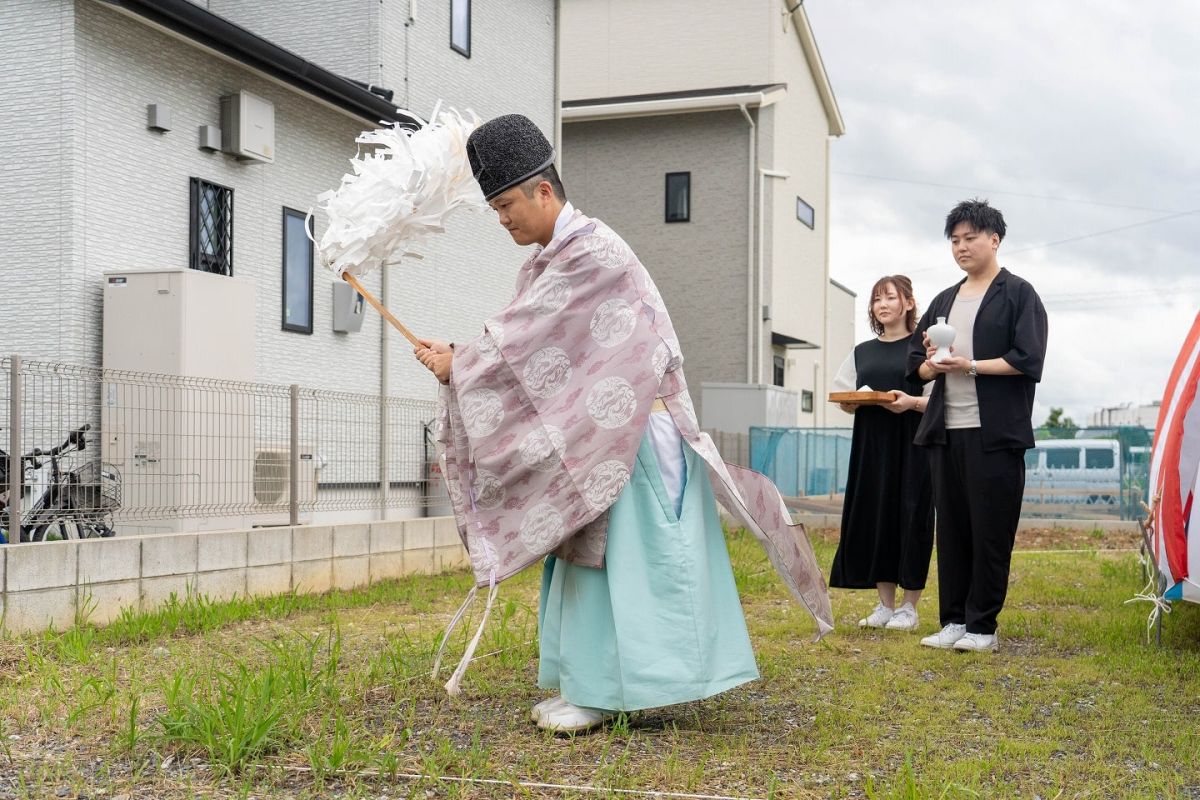 「遠賀郡水巻町02」注文住宅現場リポート①【地鎮祭】