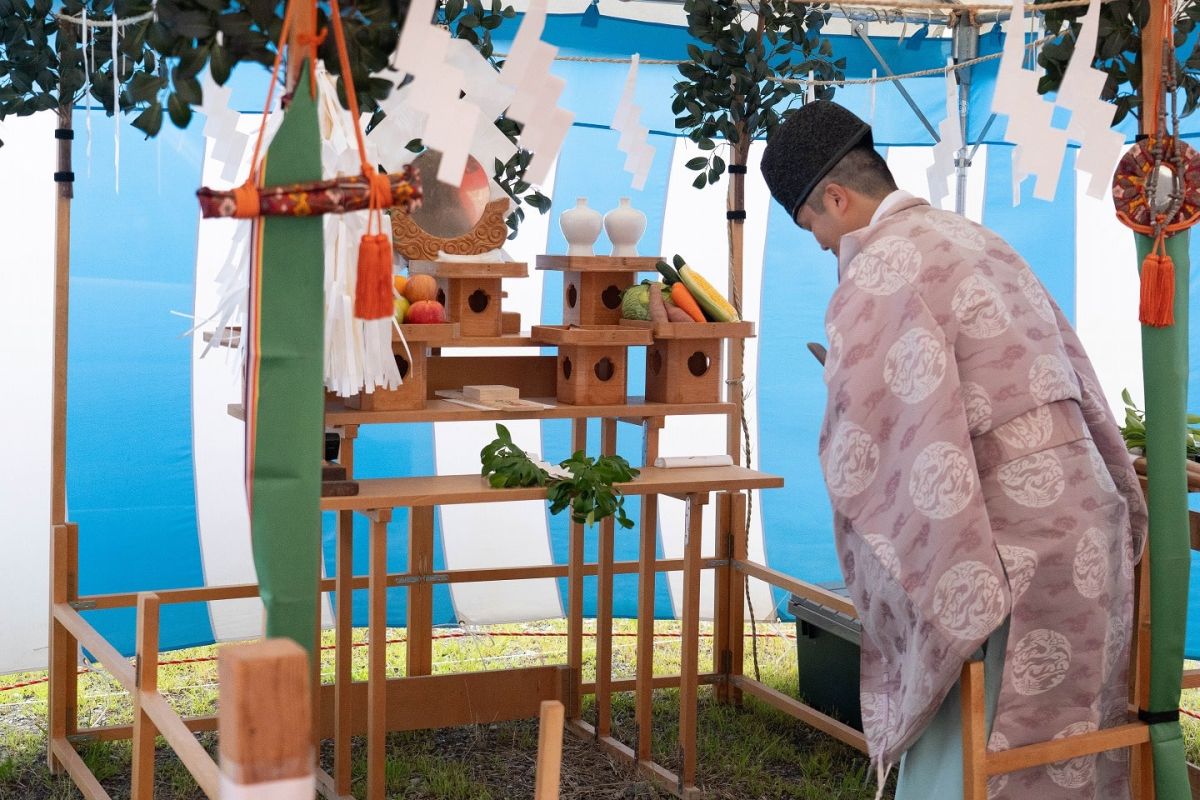 「遠賀郡水巻町02」注文住宅現場リポート①【地鎮祭】