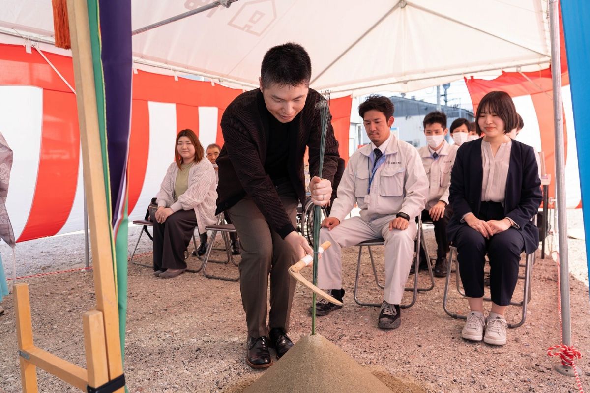 「福岡市東区13」注文住宅現場リポート①【地鎮祭】