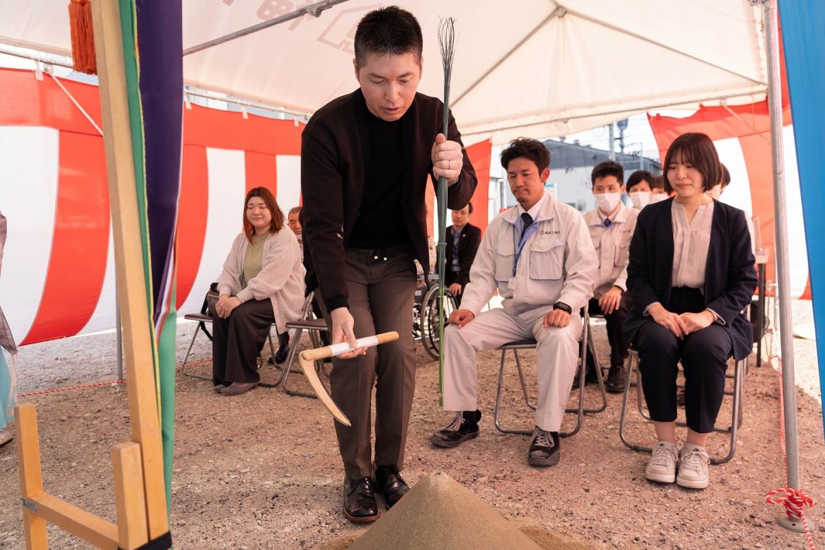 「福岡市東区13」注文住宅現場リポート①【地鎮祭】