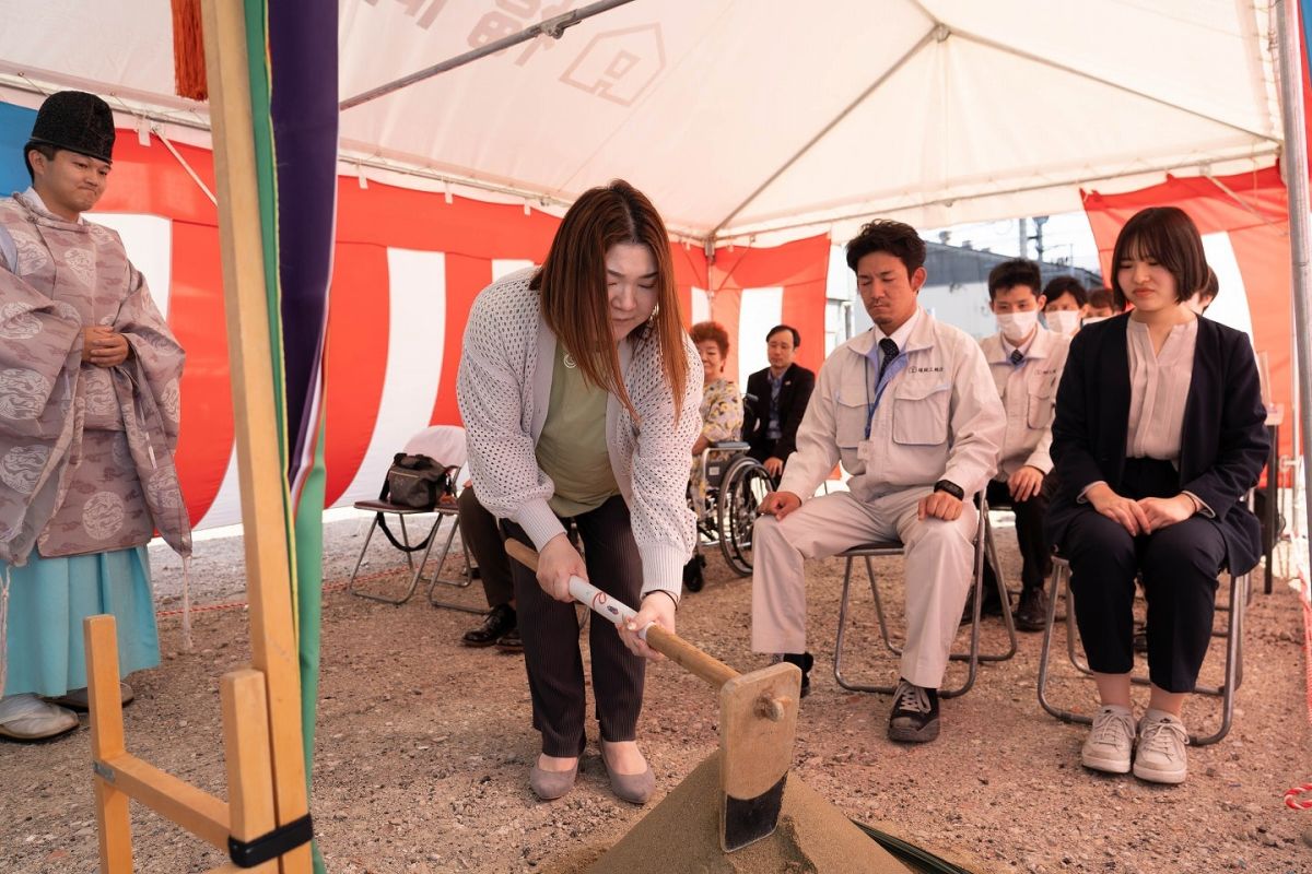 「福岡市東区13」注文住宅現場リポート①【地鎮祭】