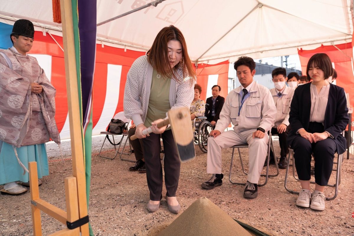 「福岡市東区13」注文住宅現場リポート①【地鎮祭】