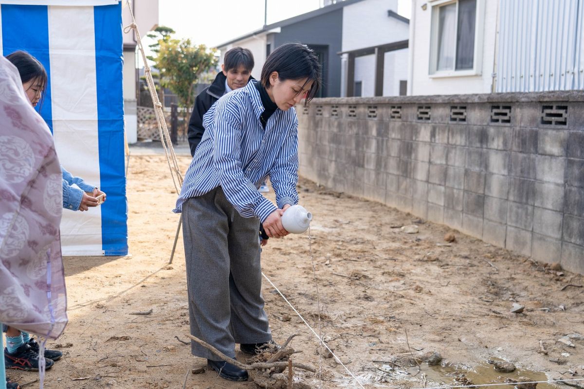 「遠賀郡遠賀町01」注文住宅現場リポート①【地鎮祭】