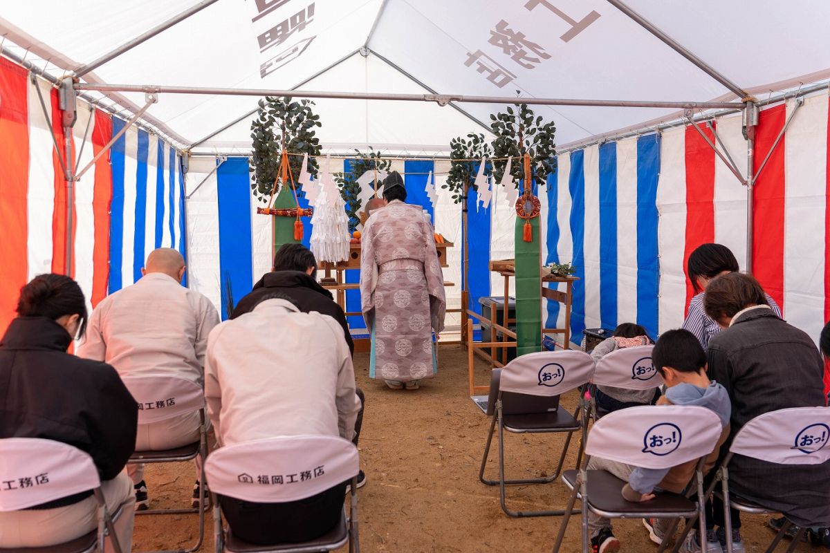 「遠賀郡遠賀町01」注文住宅現場リポート①【地鎮祭】