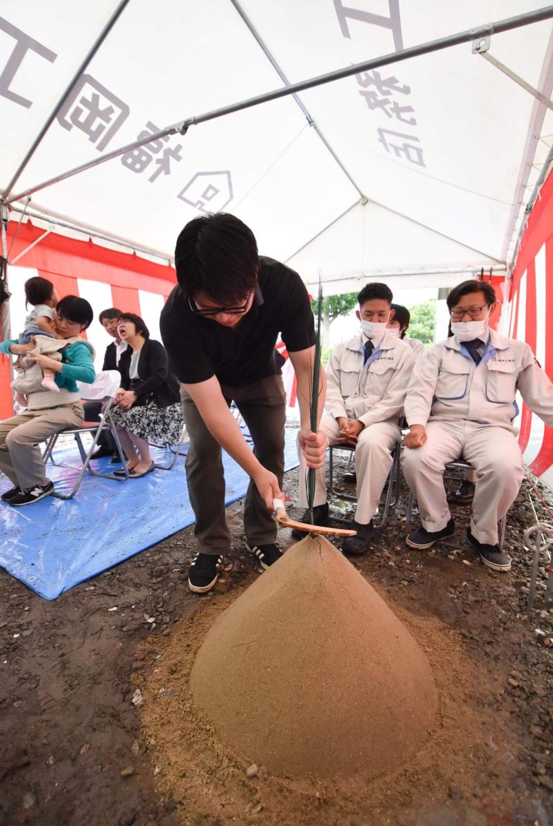 「北九州市小倉北区01」注文住宅現場リポート①【地鎮祭】