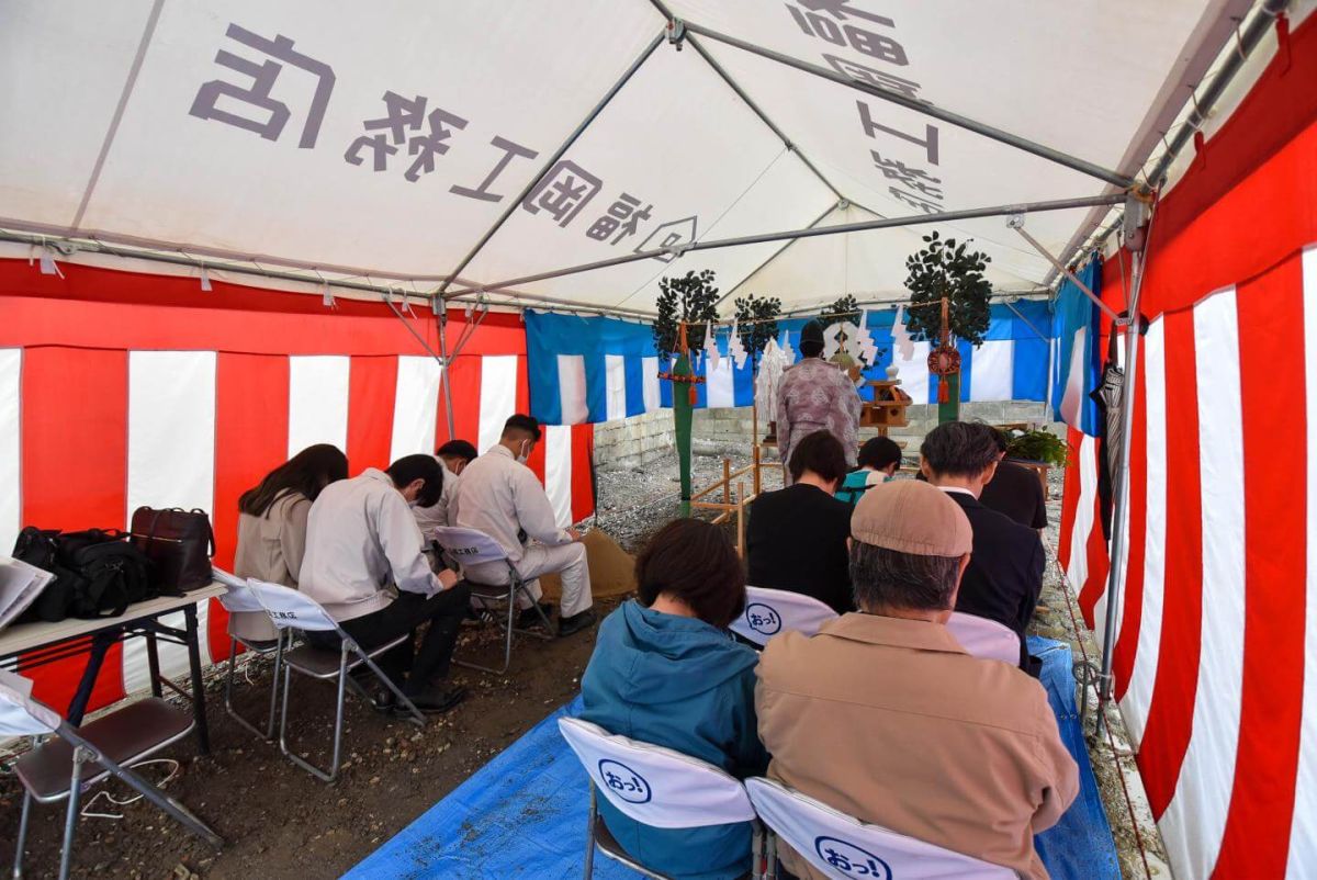 「北九州市小倉北区01」注文住宅現場リポート①【地鎮祭】