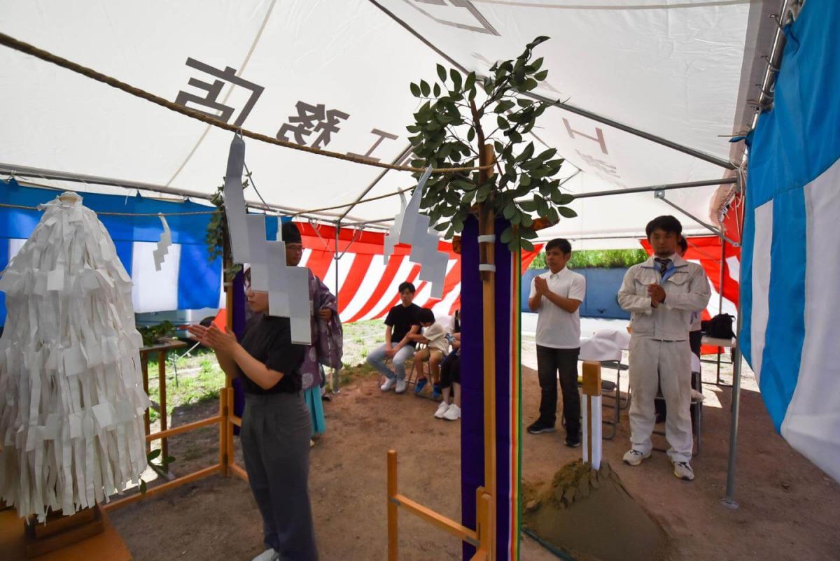 「宗像市大井01」注文住宅現場リポート①【地鎮祭】