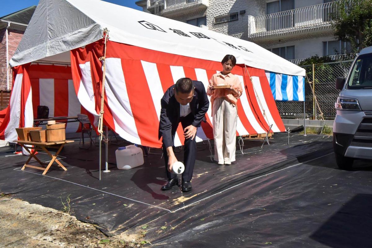 「福岡市南区29」注文住宅現場リポート①【地鎮祭】