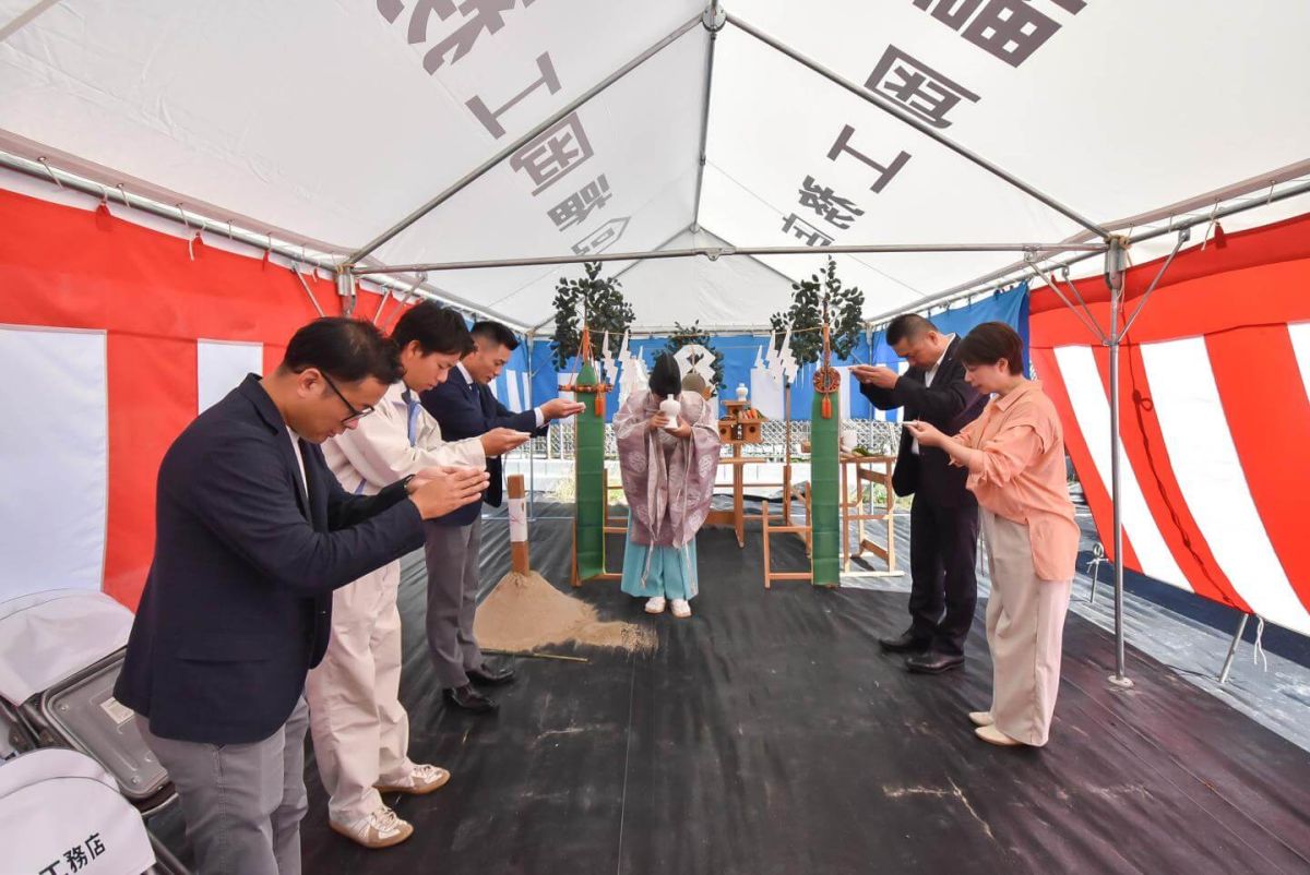 「福岡市南区29」注文住宅現場リポート①【地鎮祭】