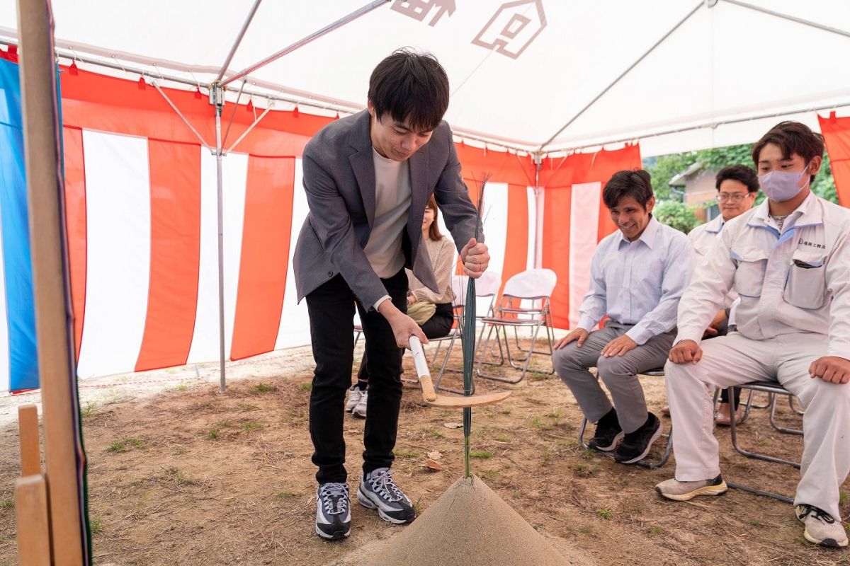 「福津市宮司02」注文住宅現場リポート①【地鎮祭】