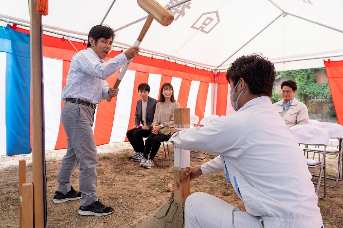 「福津市宮司02」注文住宅現場リポート①【地鎮祭】