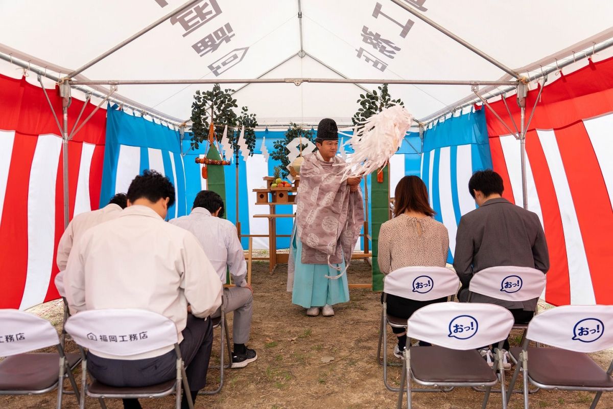 「福津市宮司02」注文住宅現場リポート①【地鎮祭】