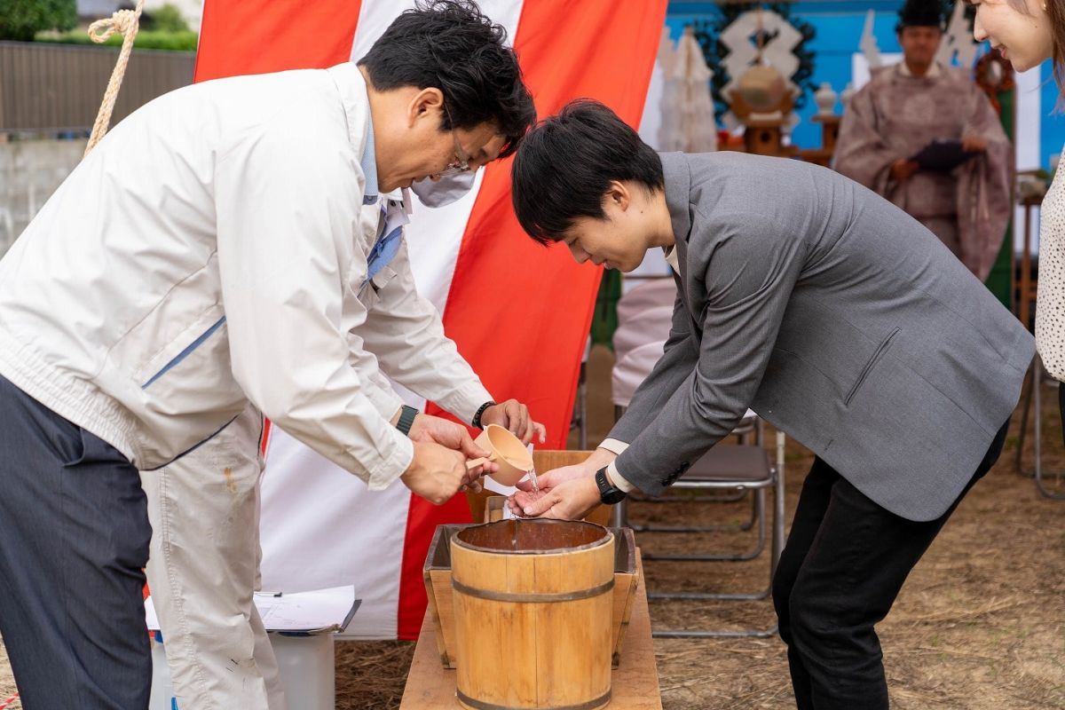 「福津市宮司02」注文住宅現場リポート①【地鎮祭】