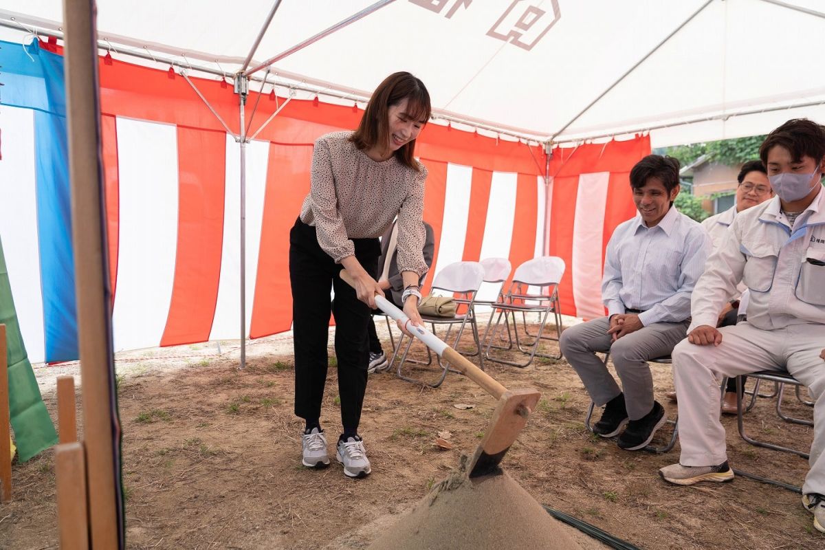 「福津市宮司02」注文住宅現場リポート①【地鎮祭】