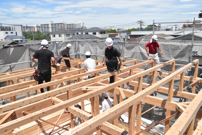 「福岡市博多区01」注文住宅現場リポート④【上棟式】