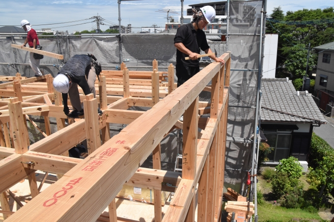 「福岡市博多区01」注文住宅現場リポート④【上棟式】