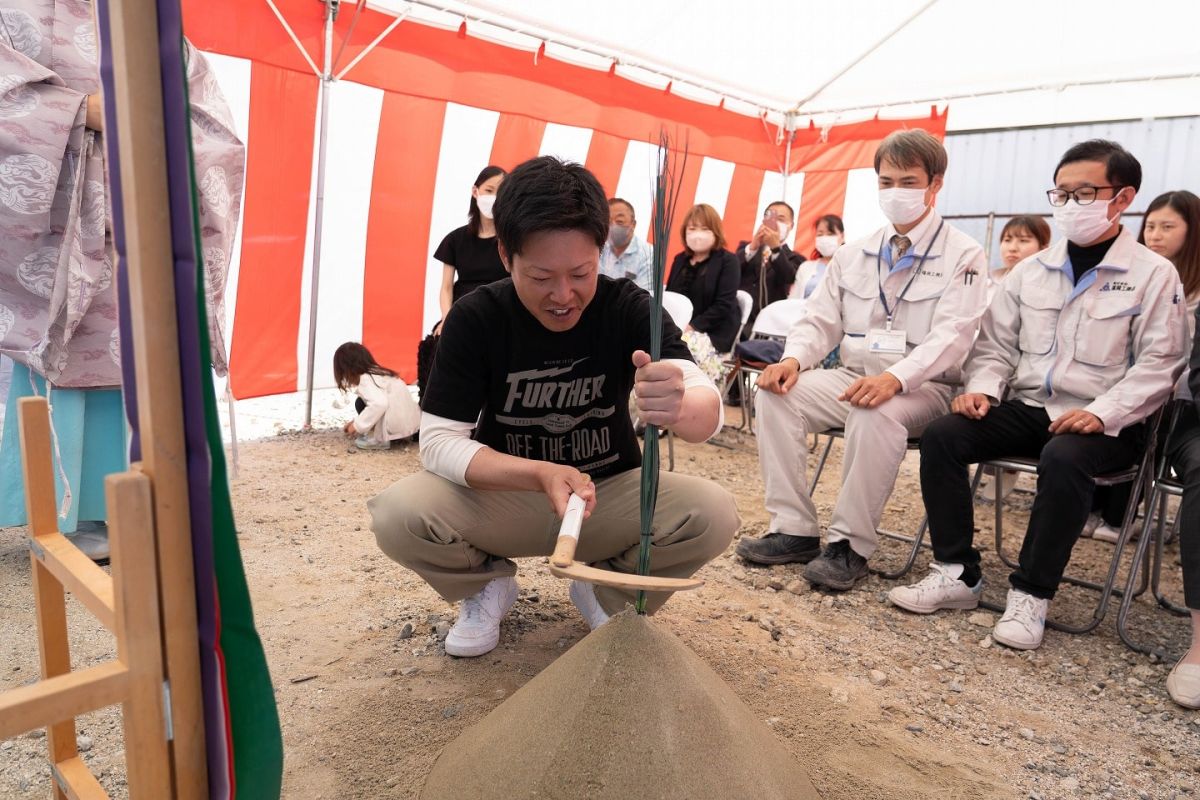 「みやま市01」注文住宅現場リポート①【地鎮祭】