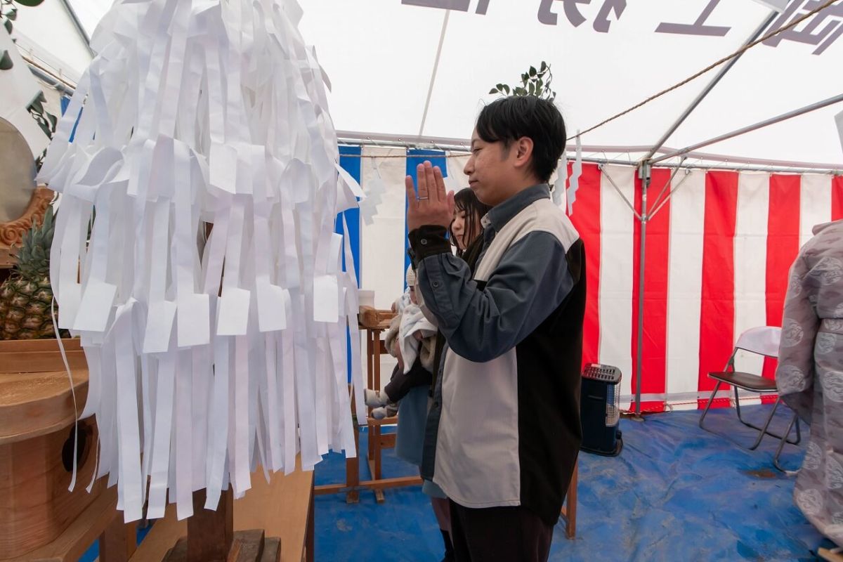 「宗像市陵厳寺01」注文住宅現場リポート①【地鎮祭】