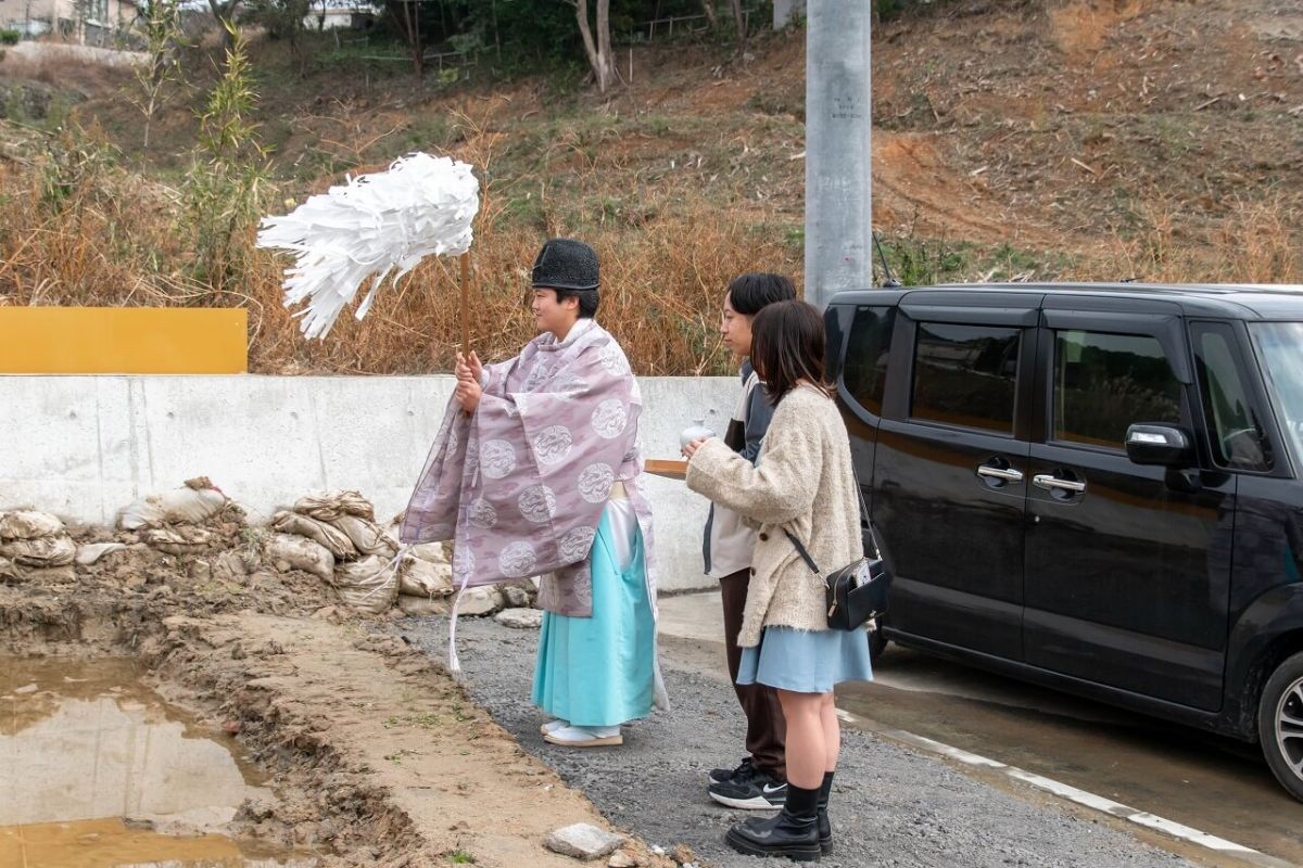 「宗像市陵厳寺01」注文住宅現場リポート①【地鎮祭】