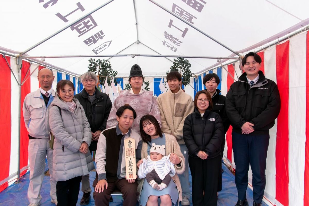 「宗像市陵厳寺01」注文住宅現場リポート①【地鎮祭】