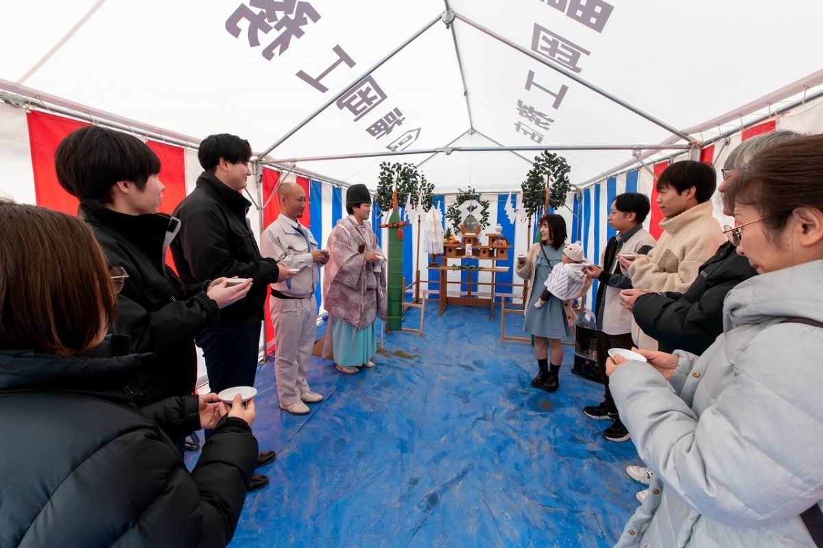 「宗像市陵厳寺01」注文住宅現場リポート①【地鎮祭】