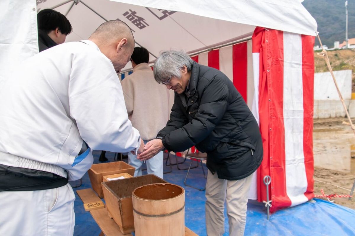 「宗像市陵厳寺01」注文住宅現場リポート①【地鎮祭】