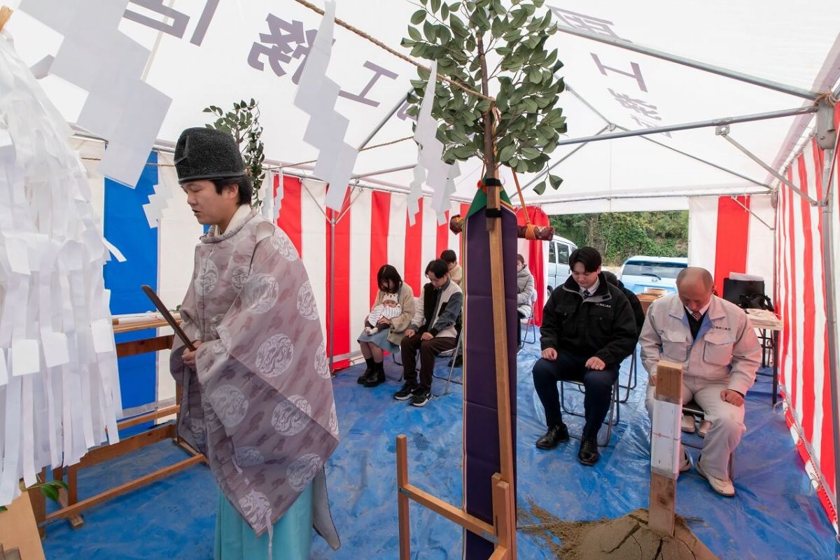 「宗像市陵厳寺01」注文住宅現場リポート①【地鎮祭】