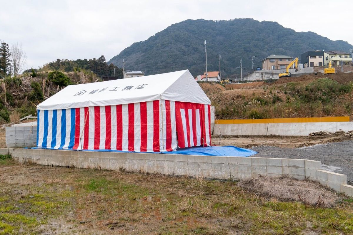 「宗像市陵厳寺01」注文住宅現場リポート①【地鎮祭】