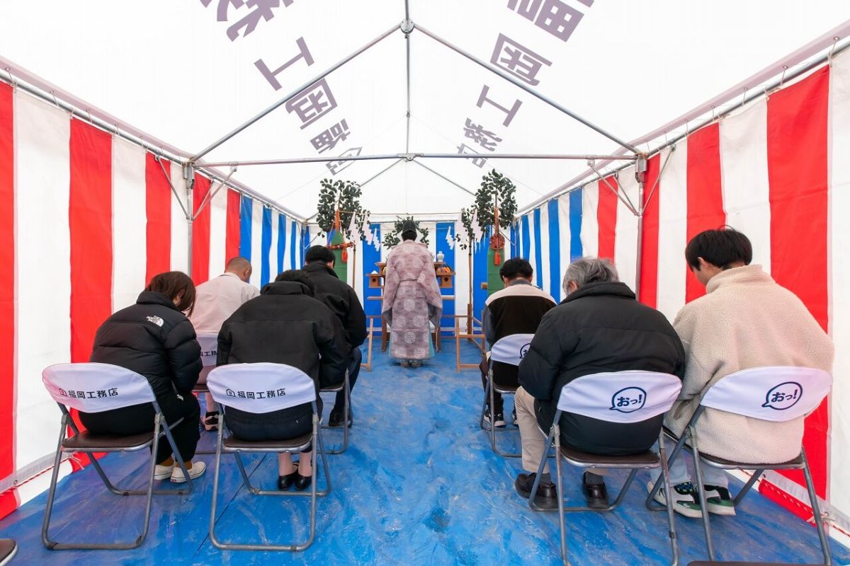 「宗像市陵厳寺01」注文住宅現場リポート①【地鎮祭】